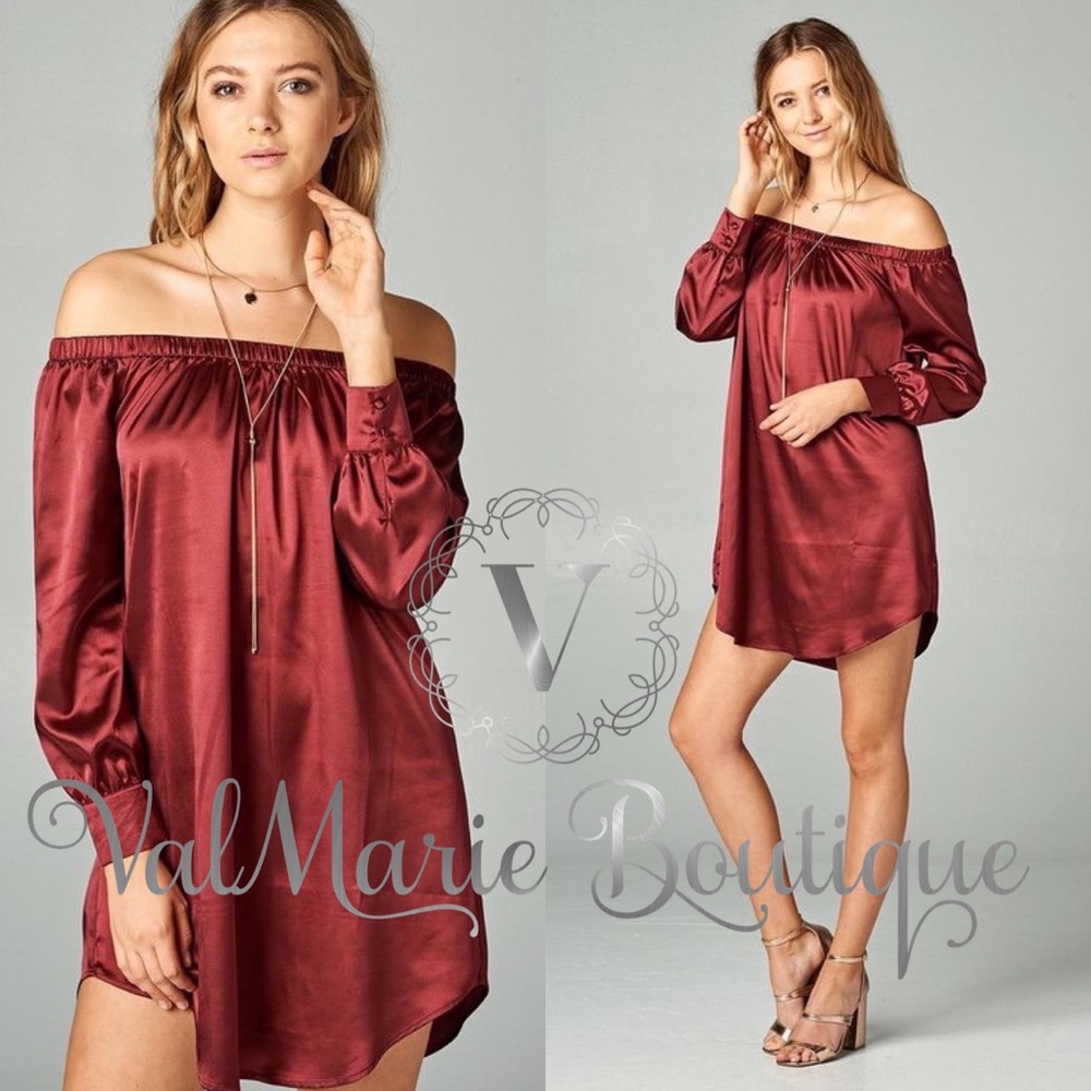 Silky Off Shoulder Dress